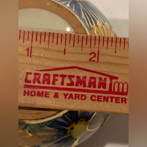 Beautiful ‘Lavorato E Dipinto A Mano’ Hand Painted in Gold Floral Italian Vase - Picture 9 of 9